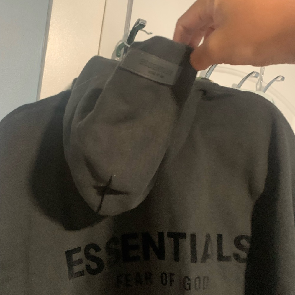black essential hoodie